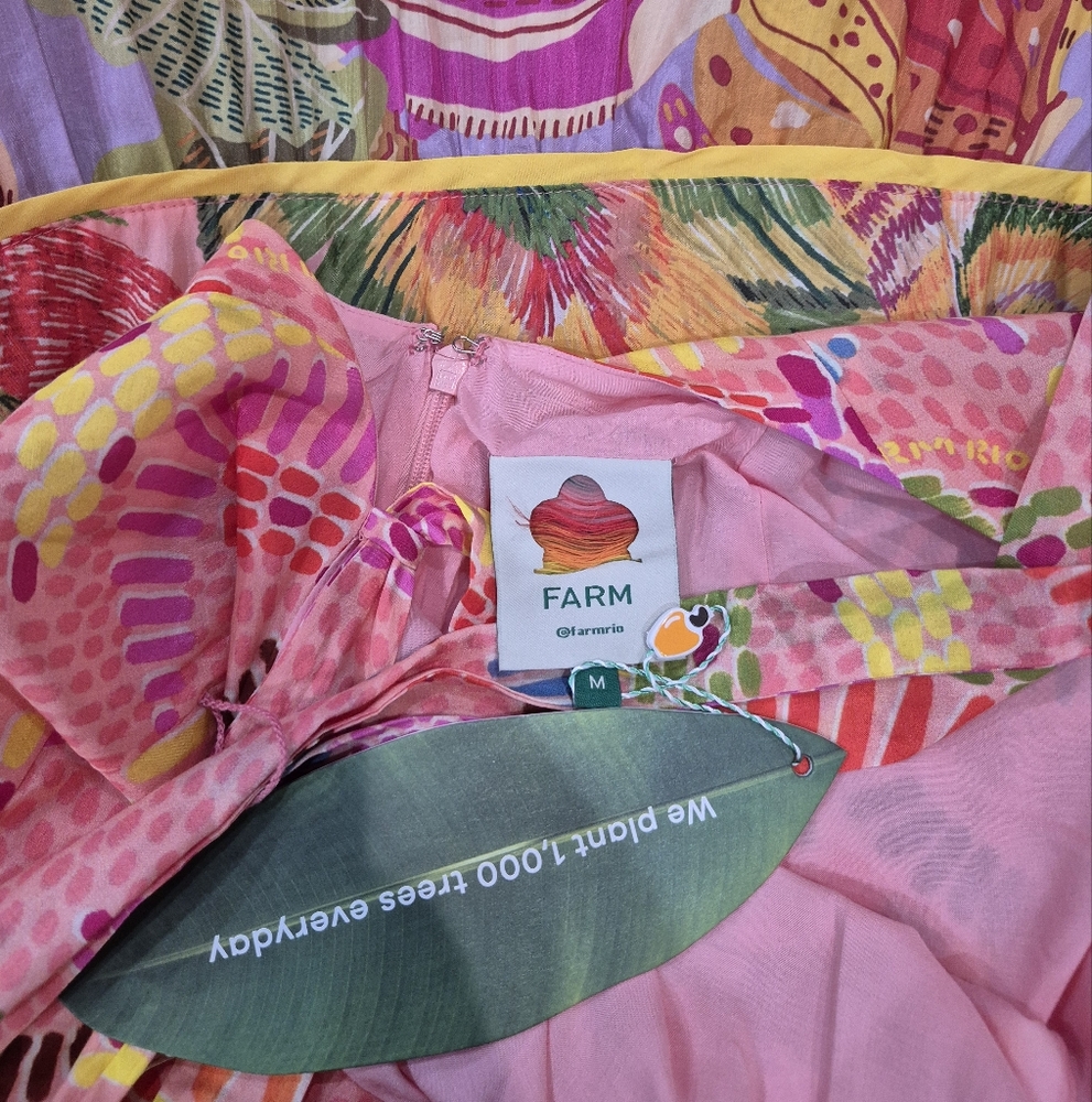 FARM Rio Maxi Dress Size Medium New With Tag Vibrant Multicolor Maxi Dress - Picture 8 of 10